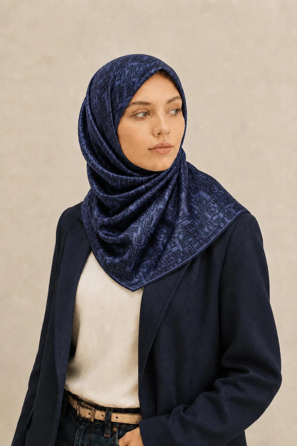 Silkhome Soft Pamuk Eşarp - Lacivert 2