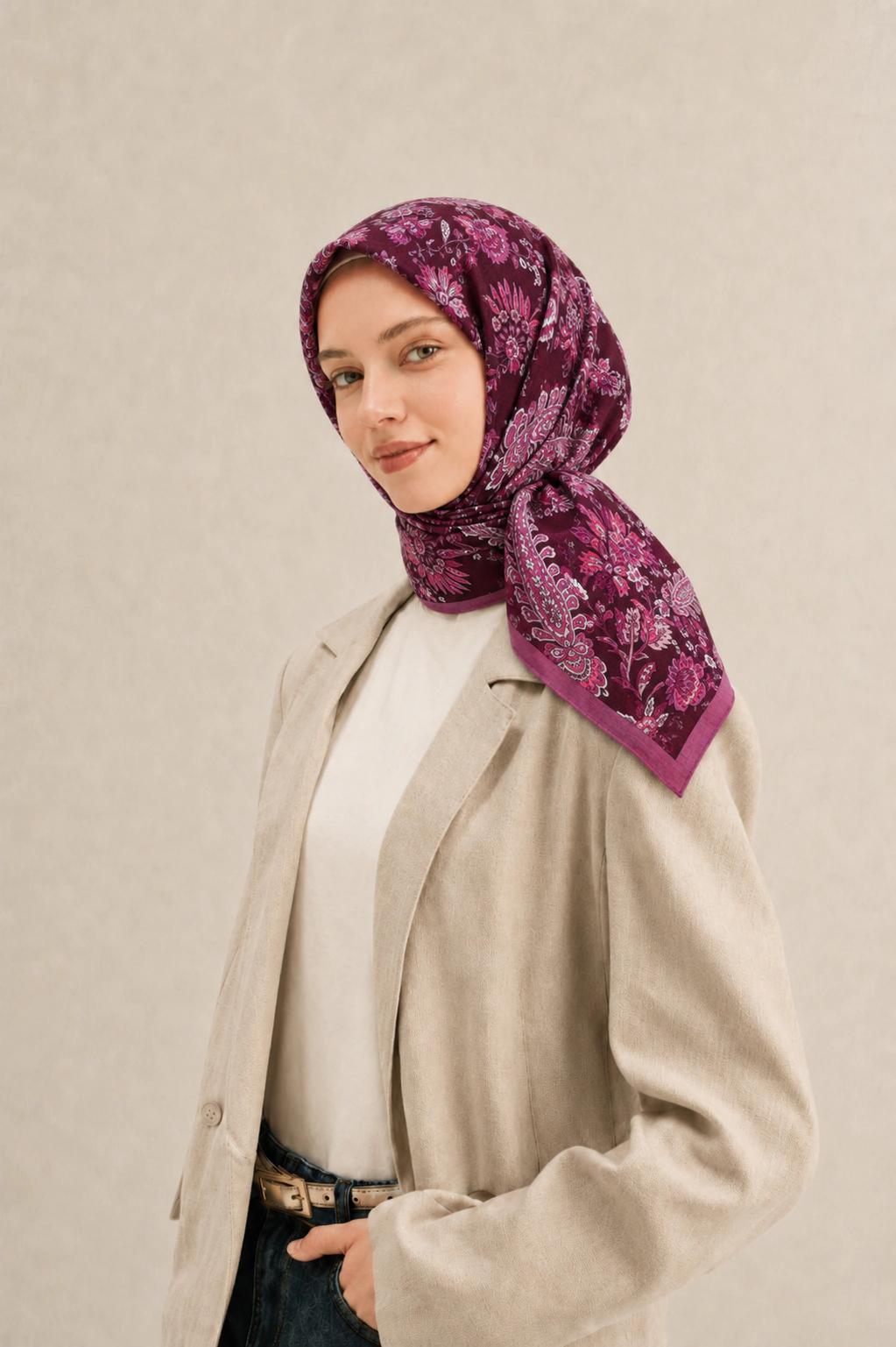 Belli Fresh Tensel Eşarp - Bordo