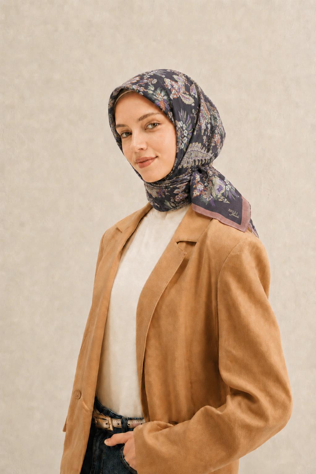 Belli Fresh Tensel Eşarp - Mürdüm