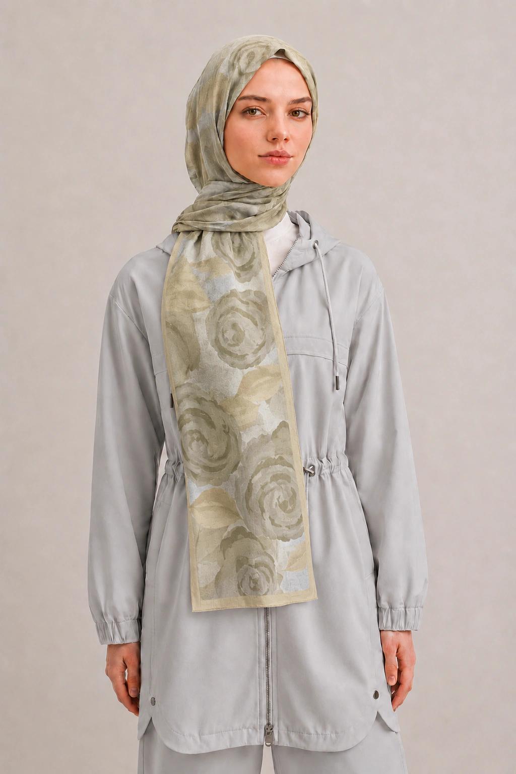 Camellia Scarfs Bambu Crash Şal - Fıstık Yeşili