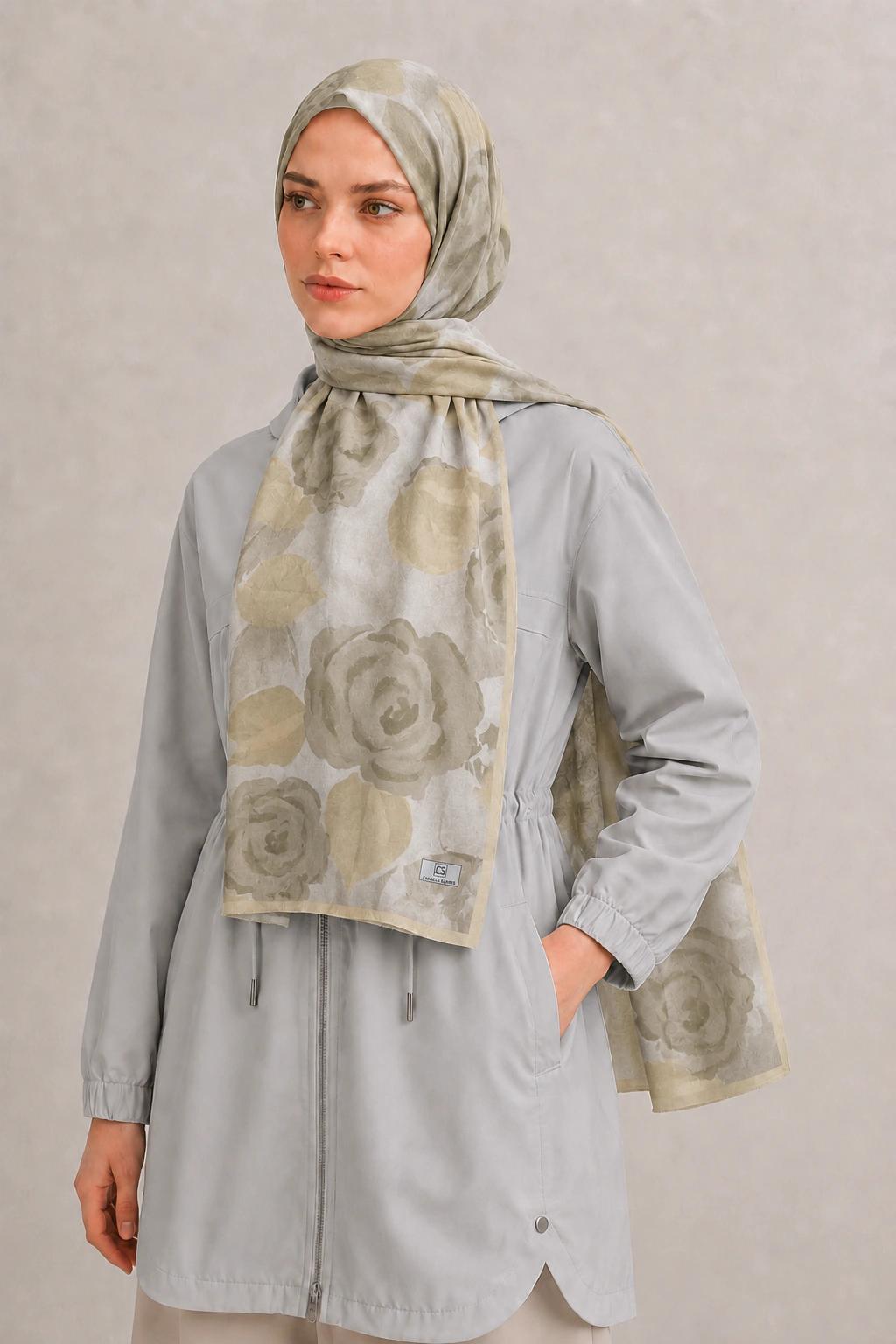 Camellia Scarfs Bambu Crash Şal - Fıstık Yeşili 2