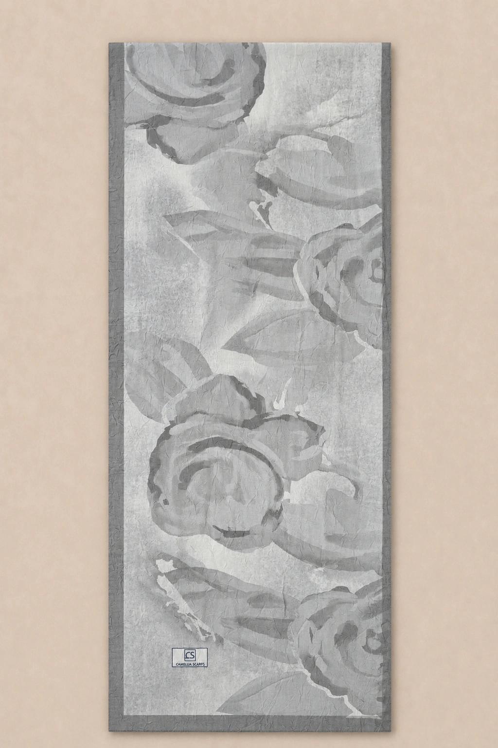 Camellia Scarfs Bambu Crash Şal - Gri 3