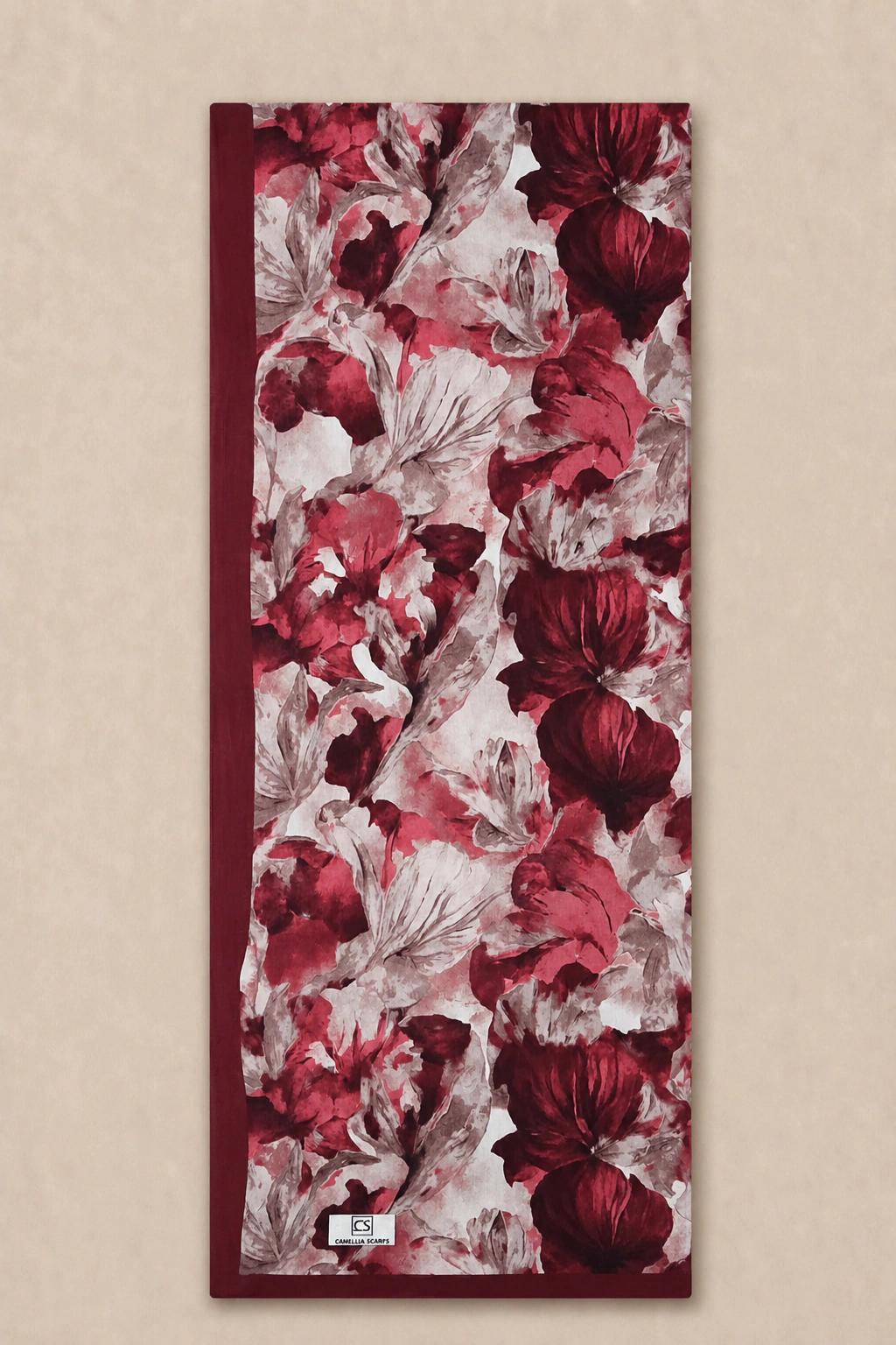 Camellia Scarf Rami Kumaş Şal - Lacivert 3