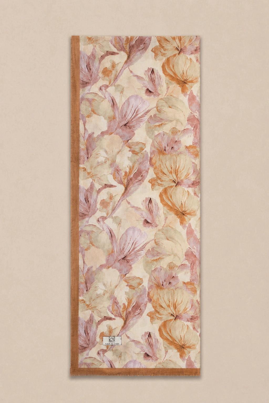 Camellia Scarf Rami Kumaş Şal - Lila 3