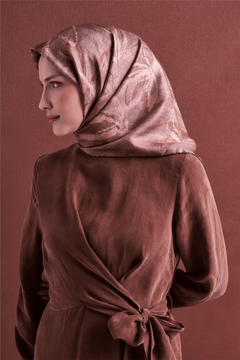 Armine Saf İpek Sura Eşarp 9600D - Pembe 1