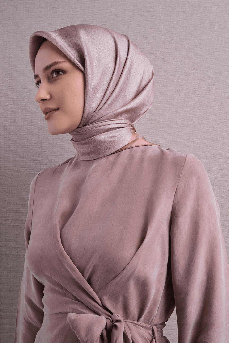 Armine Saf İpek Sura Eşarp 9601D - Pembe 2