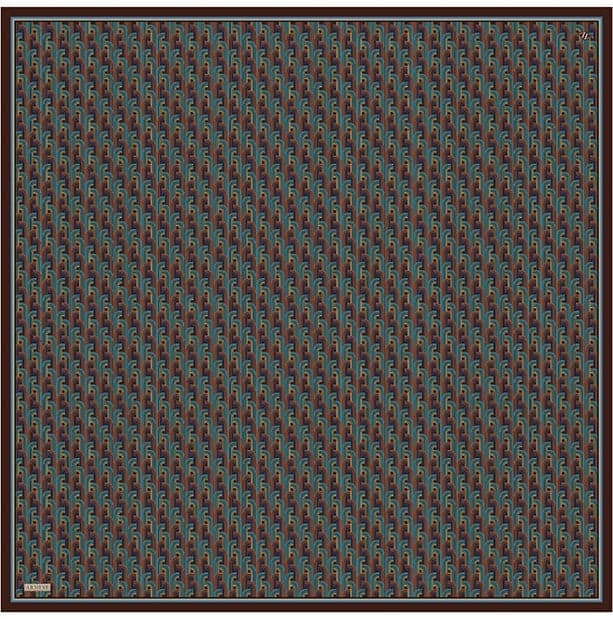 Armine Saf İpek Twill Eşarp 9604D - Mavi 5