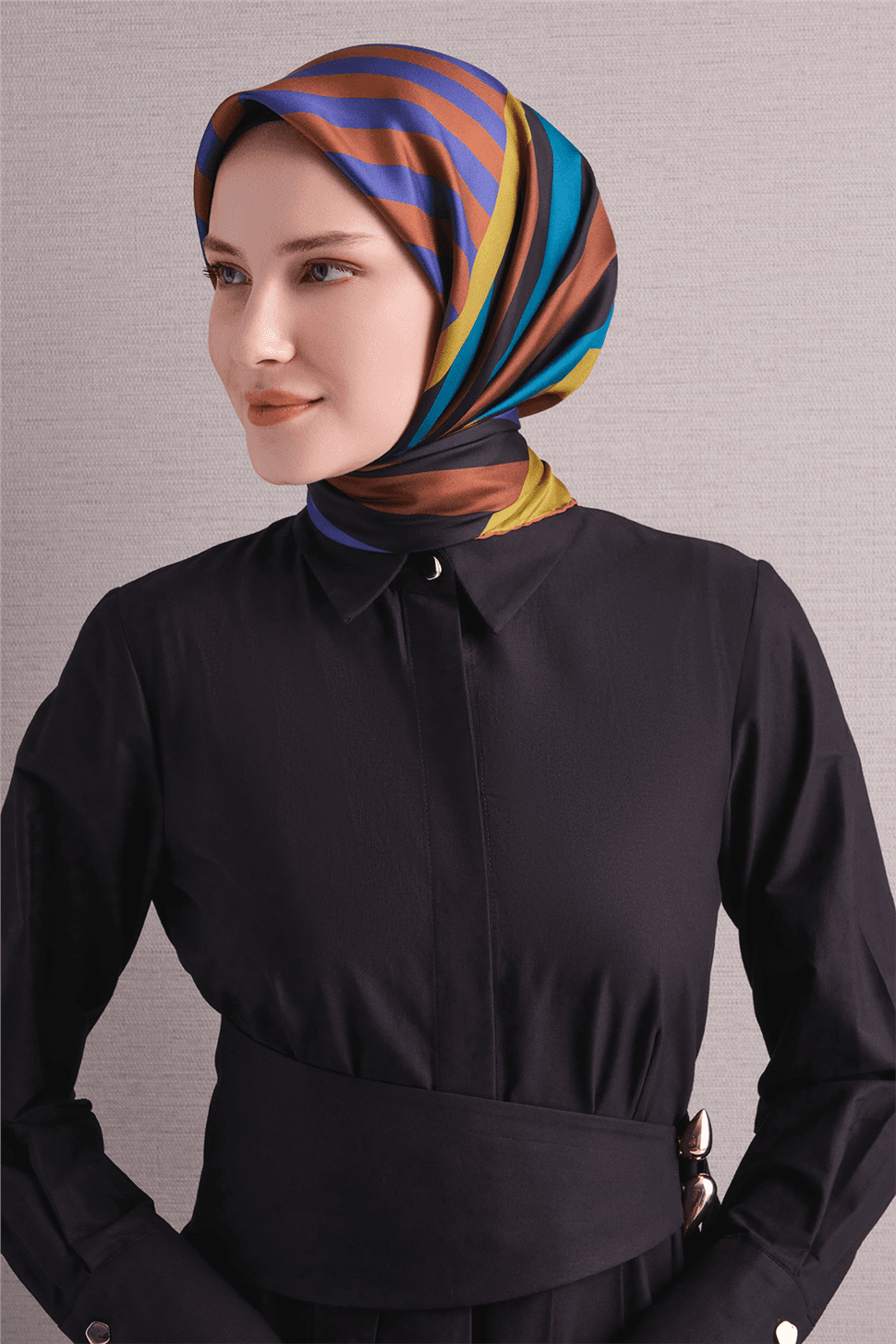 Armine Saf İpek Sura Eşarp 9615D - Sarı 3