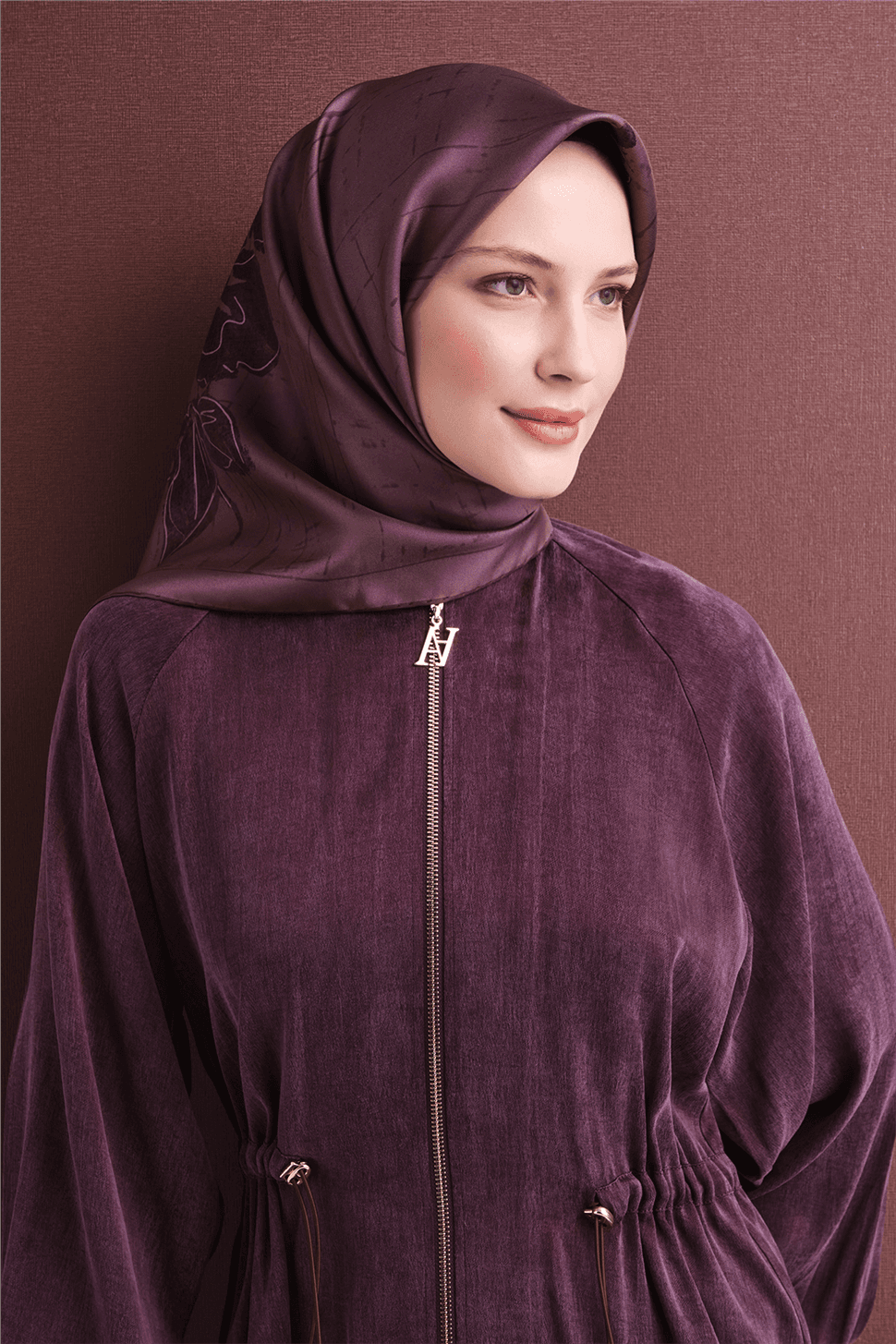 Armine Saf İpek Sura Eşarp 9617D - Mor 2
