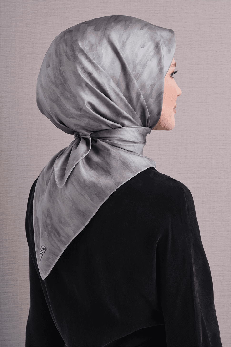 Armine Saf İpek Sura Eşarp 9630D - Gri 4