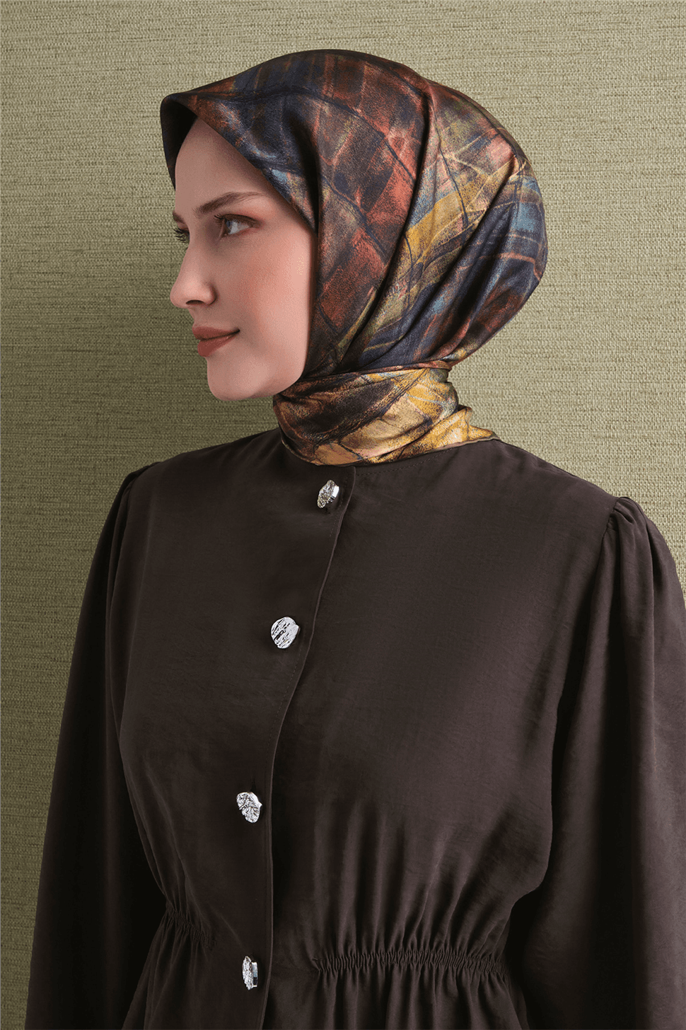 Armine Saf İpek Sura Eşarp 9635D - Yeşil 4