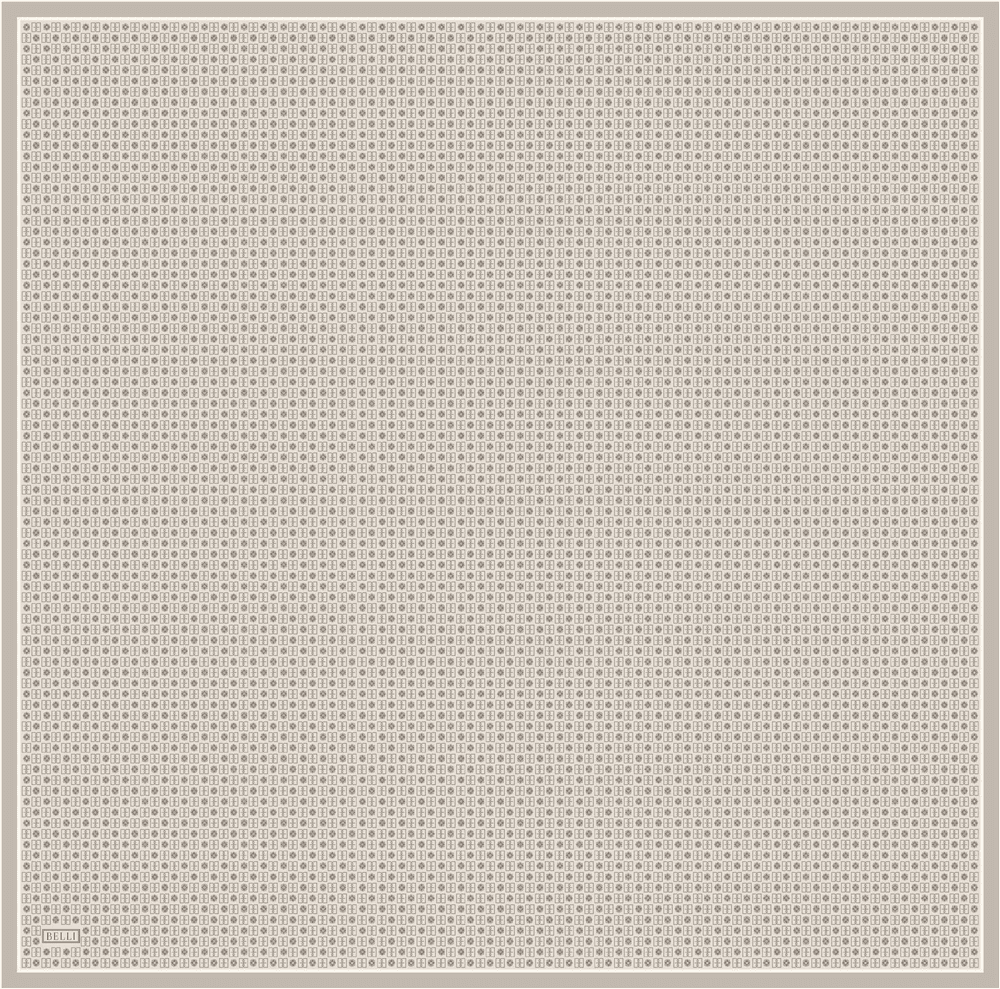 Belli %100 Twill İpek Eşarp 4418D - Bej 3