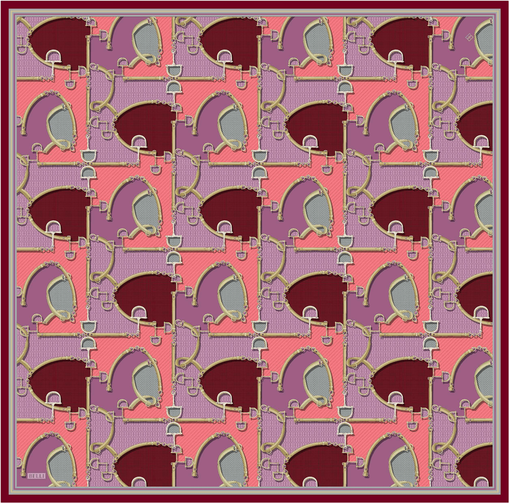 Belli %100 Twill İpek Eşarp 4400D - Pembe 3