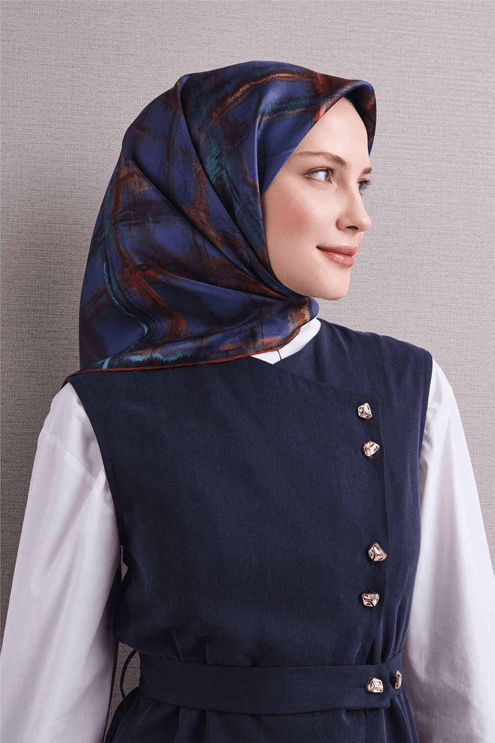 Armine Saf İpek Twill Eşarp 9602D - Mor 3