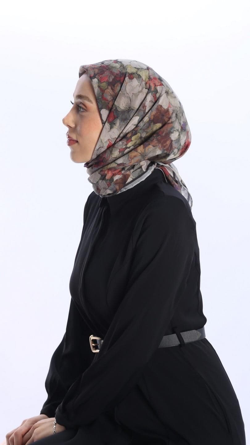 Glamouria Fiora Desen Eşarp - Gri