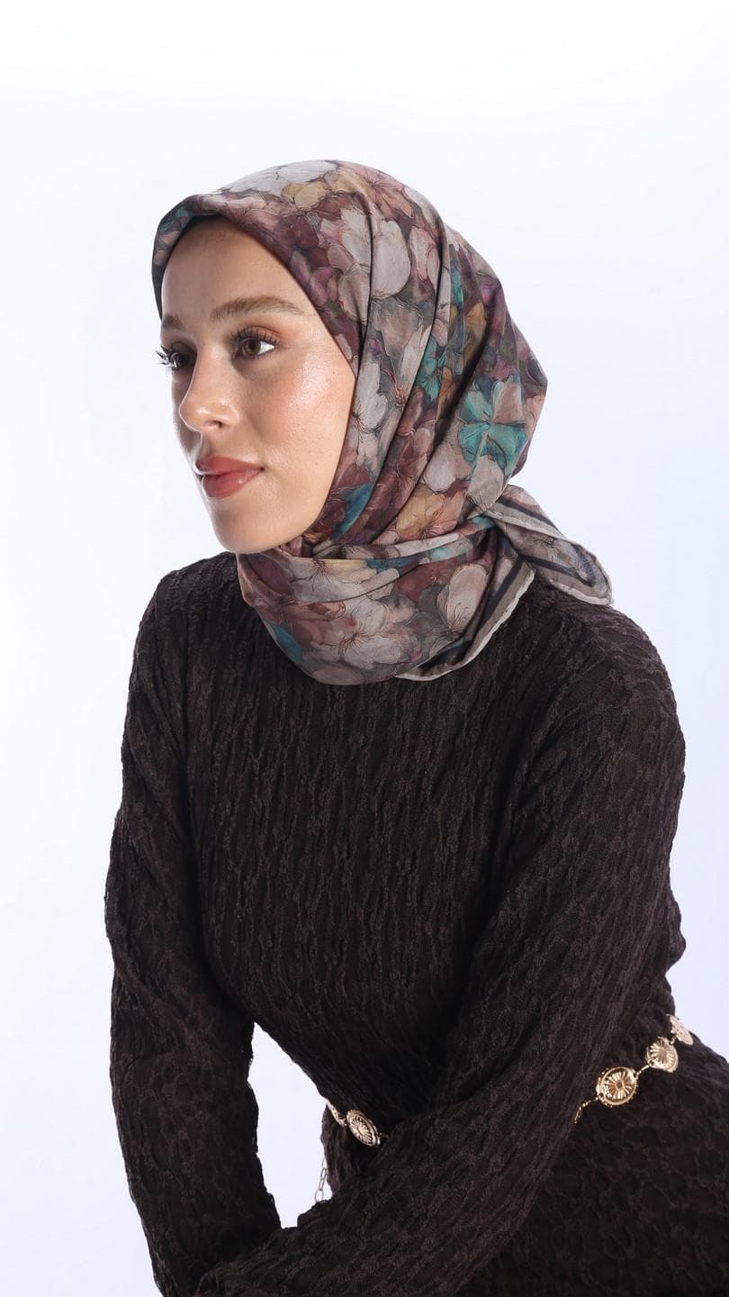 Glamouria Fiora Desen Eşarp - Pembe 2
