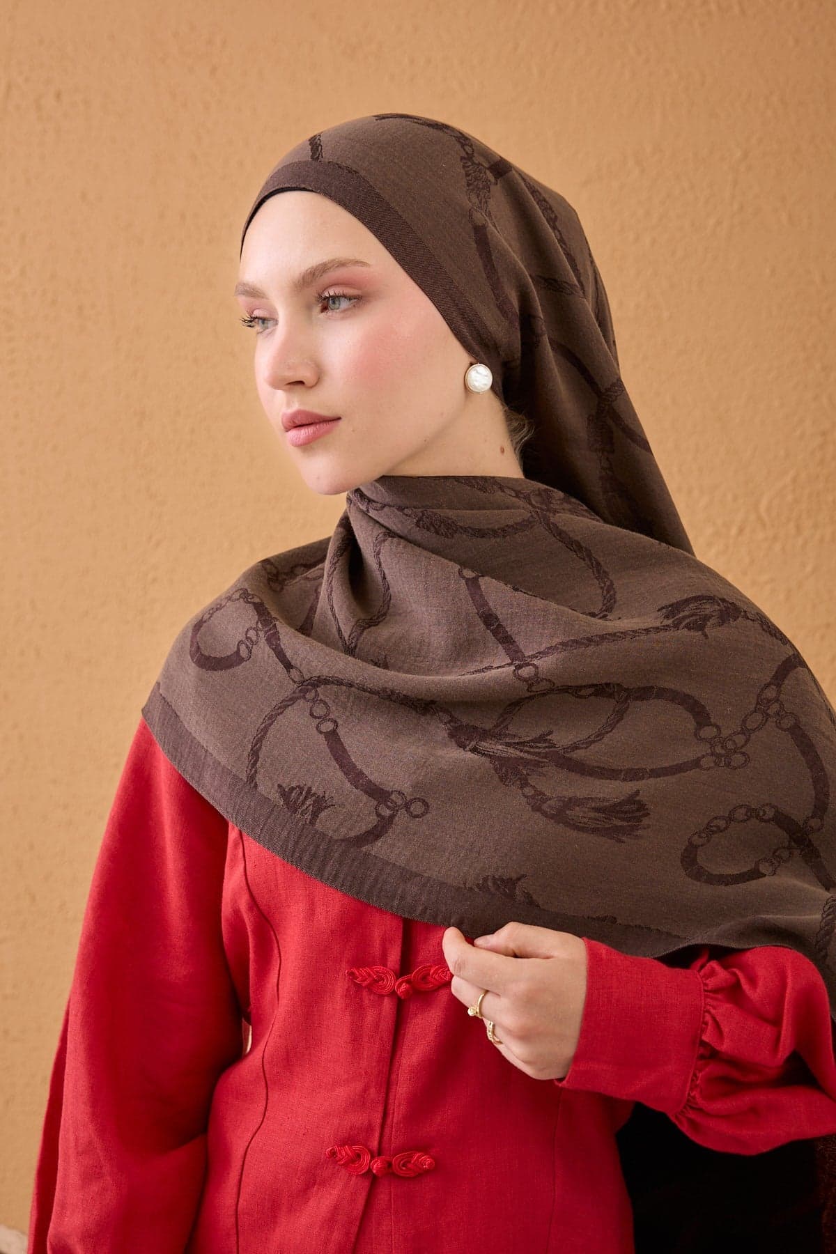 Silk Home Naia Pamuk Şal Halat - Kahverengi 3
