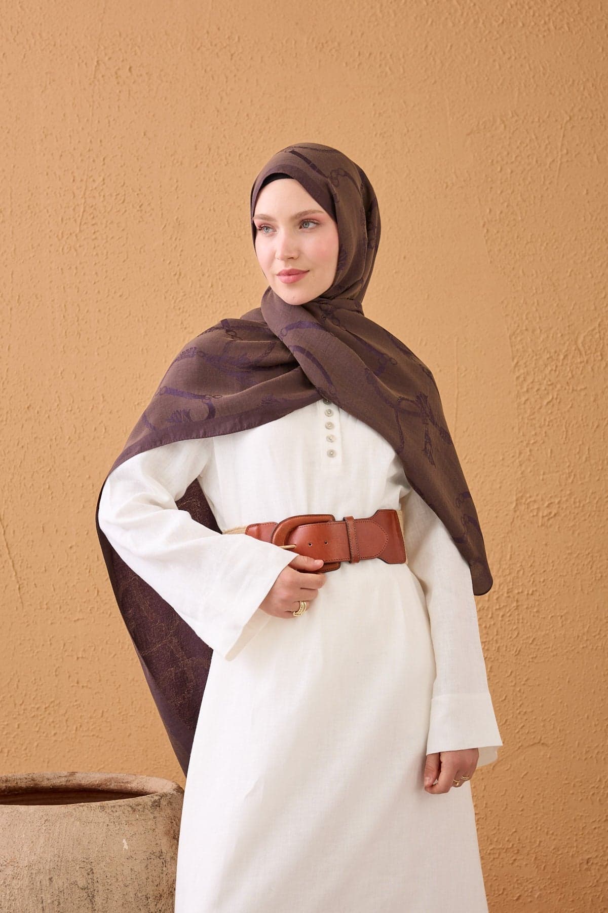 Silk Home Naia Pamuk Şal Halat - Mor