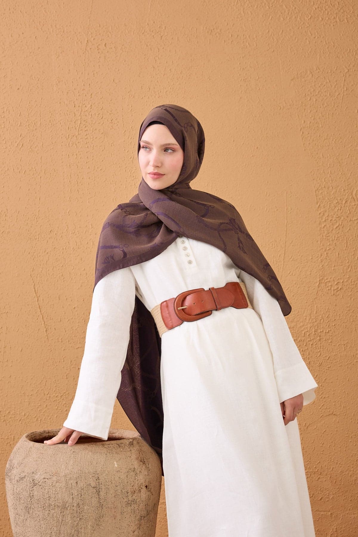 Silk Home Naia Pamuk Şal Halat - Mor 2