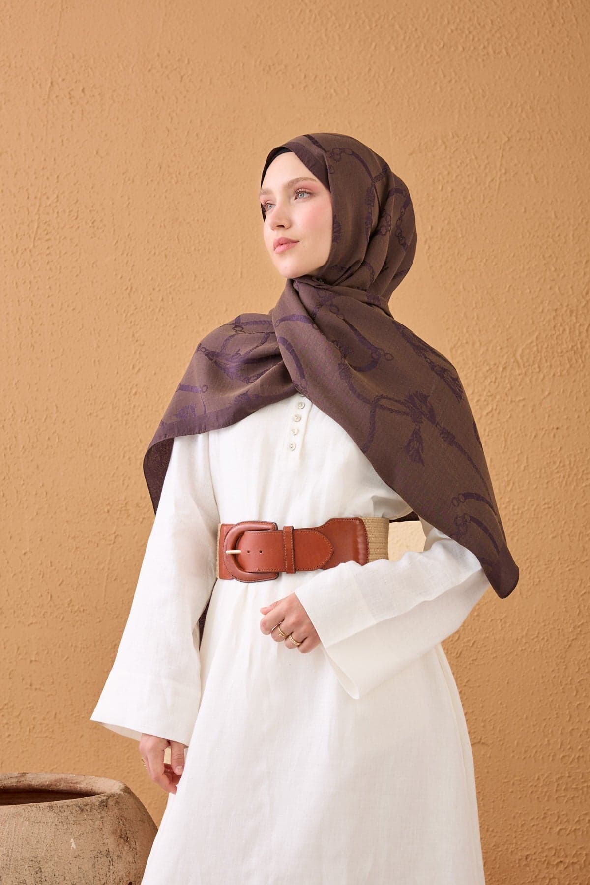 Silk Home Naia Pamuk Şal Halat - Mor 3