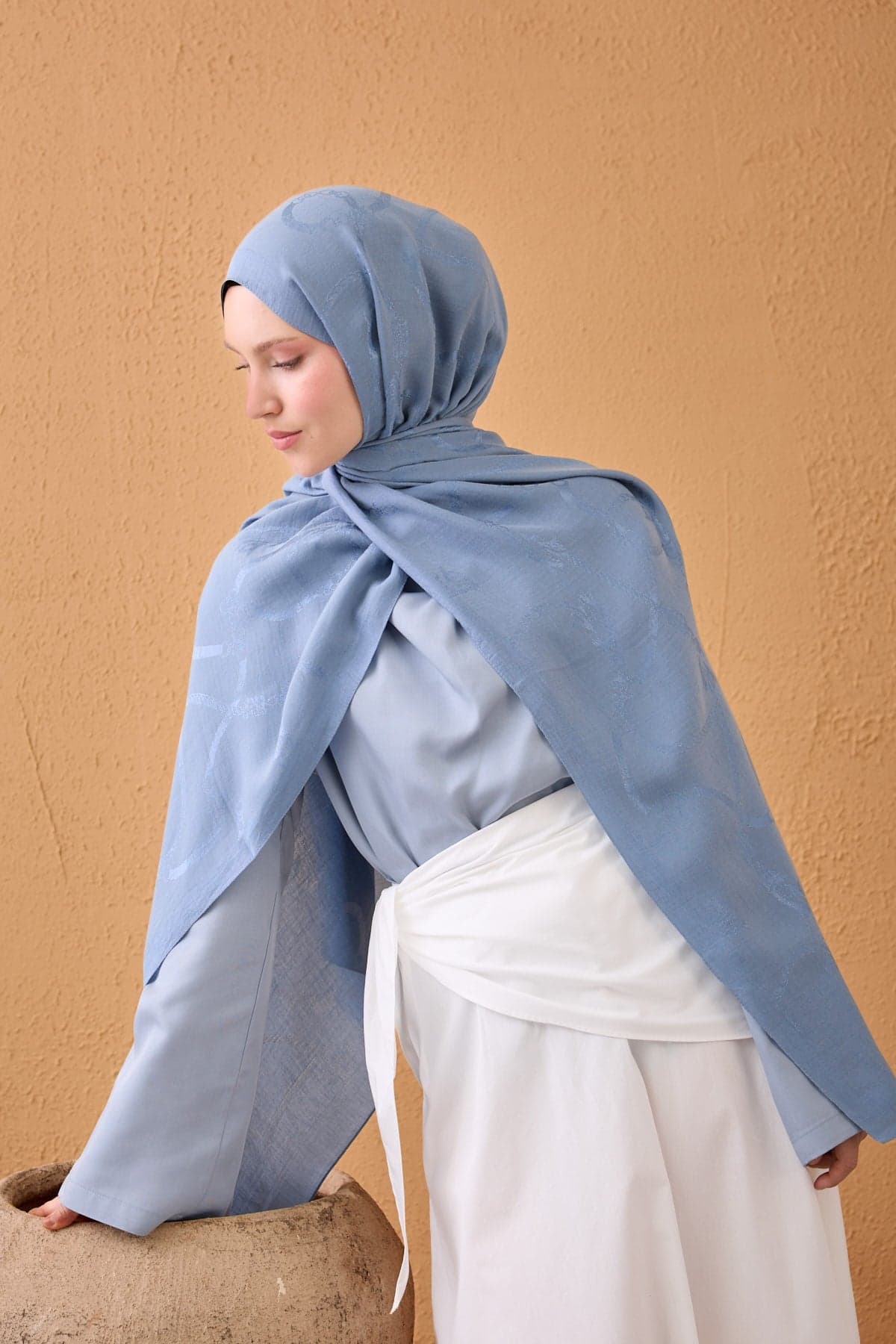 Silk Home Naia Pamuk Şal Halat - Mavi