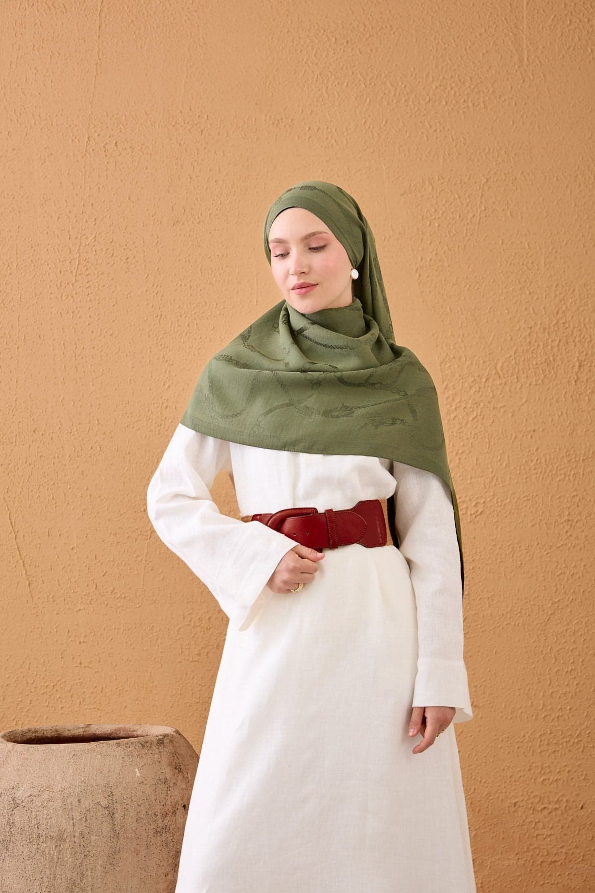 Silk Home Naia Pamuk Şal Halat - Yeşil 3