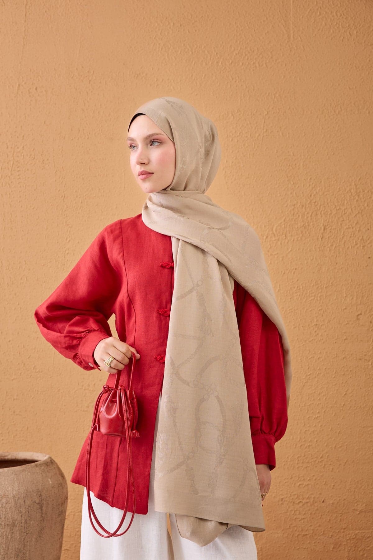 Silk Home Naia Pamuk Şal Halat - Bej 2