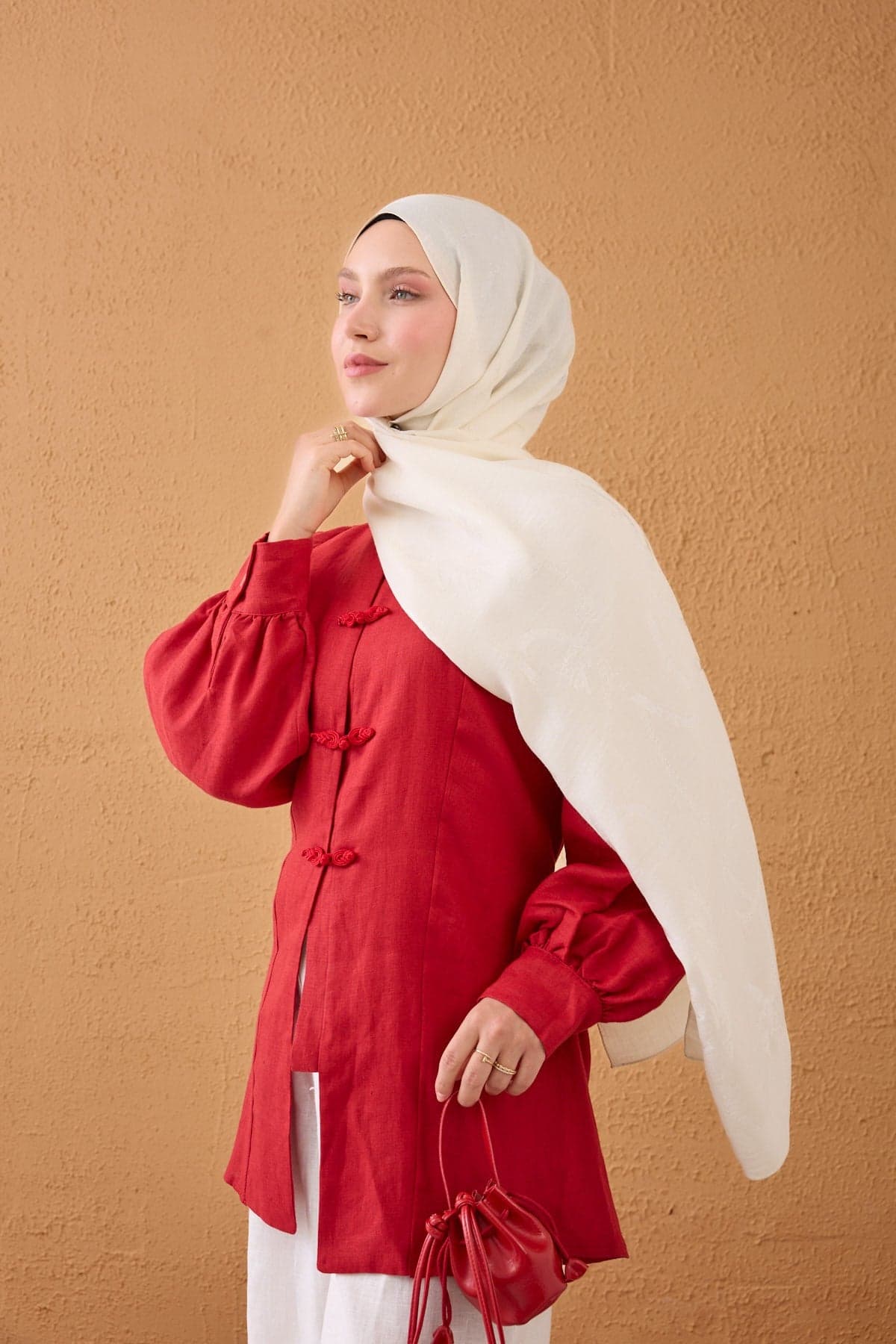 Silk Home Naia Pamuk Şal Halat - Ekru 4
