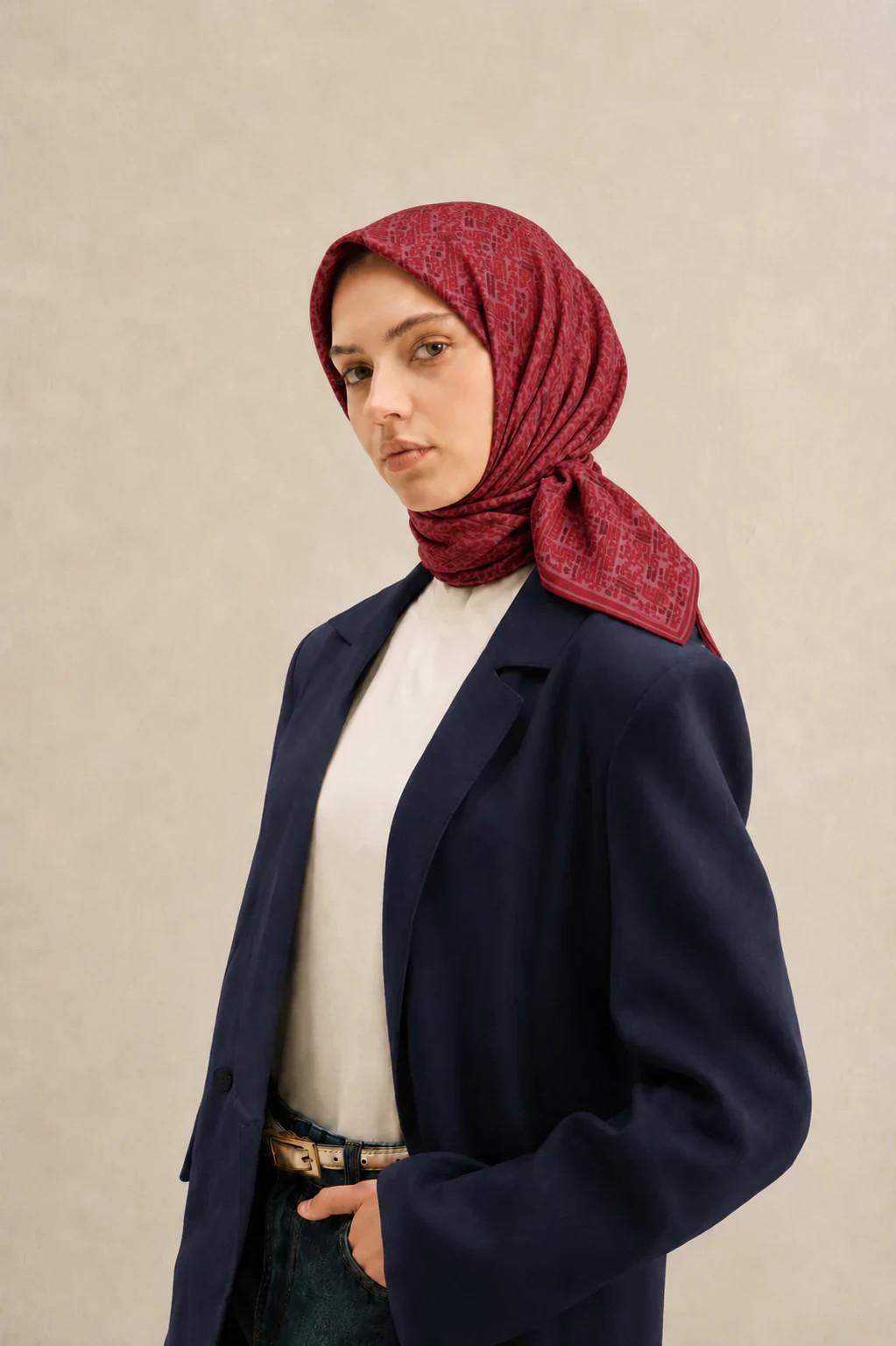 Silkhome Soft Pamuk Eşarp - Kırmızı 1