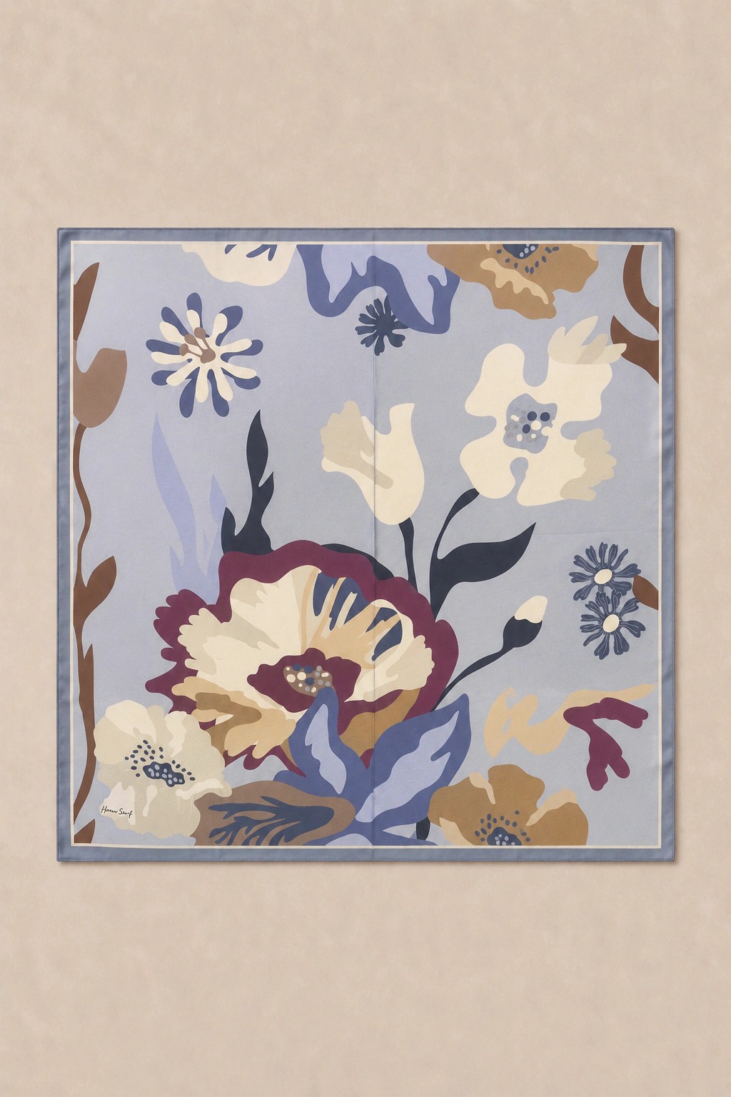 Harem Scarf Soft Pamuk Eşarp - Buz Mavisi 3
