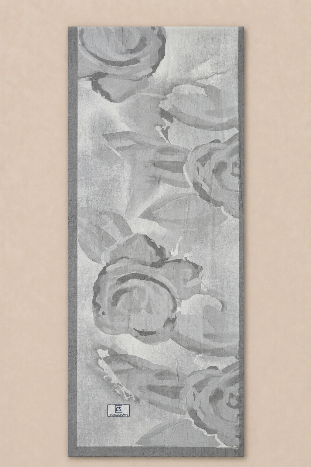 Camellia Scarfs Bambu Crash Şal - Gri 3