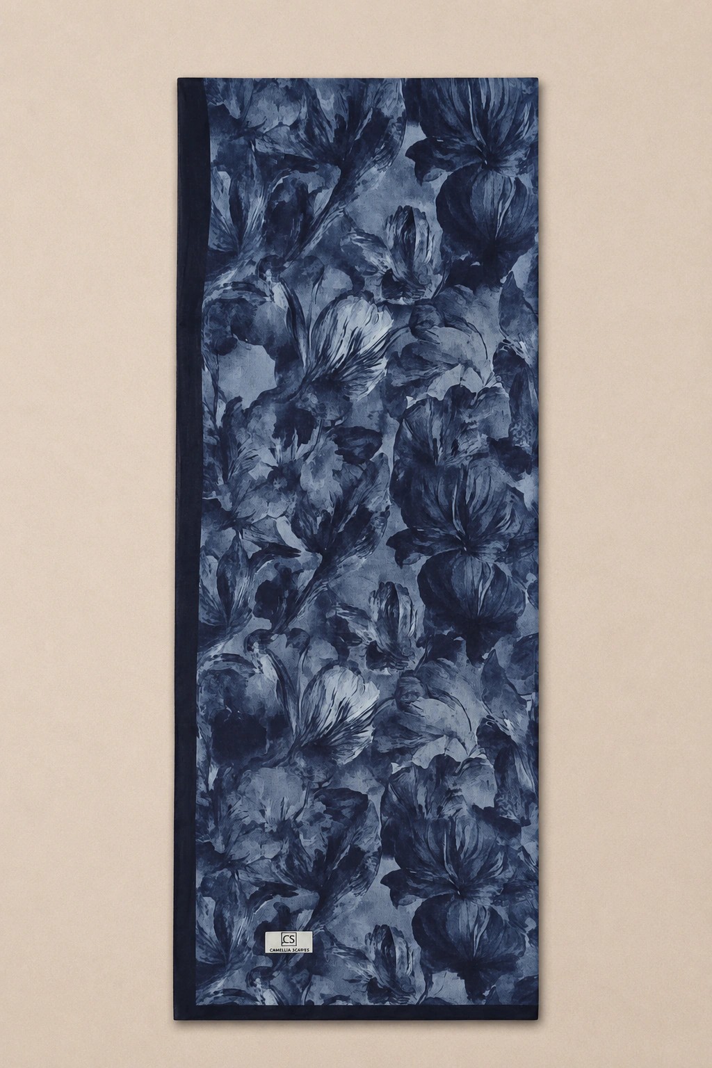Camellia Scarf Rami Kumaş Şal - Bordo 3