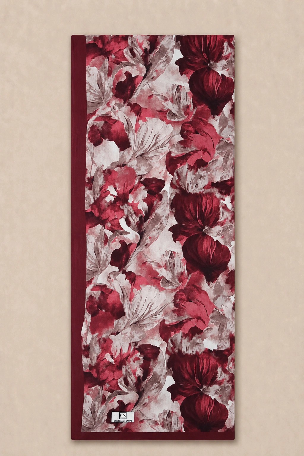 Camellia Scarf Rami Kumaş Şal - Lacivert 3