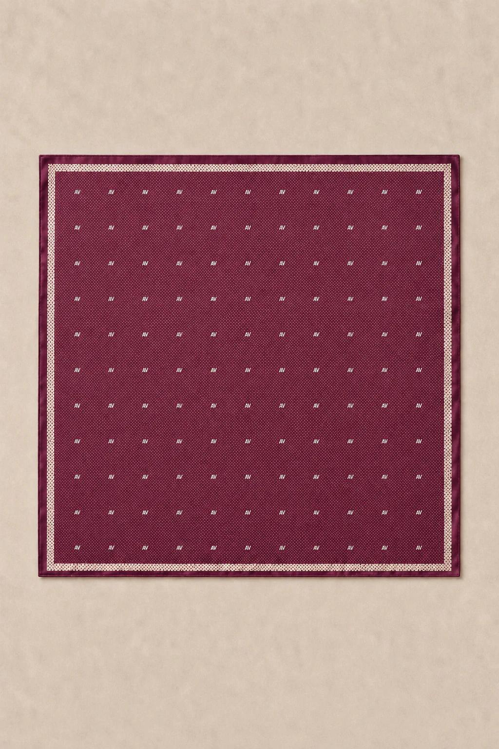 Armine Nostalji Sura İpek Eşarp 8259D - Bordo - Bordo 3
