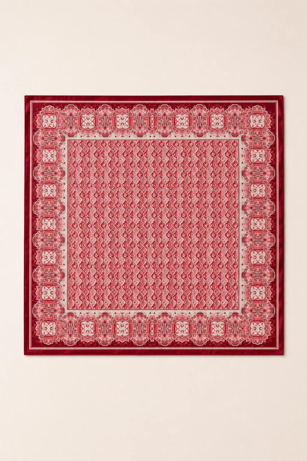 Armine Saf İpek Twill Eşarp 9518D 02 - Kırmızı 3