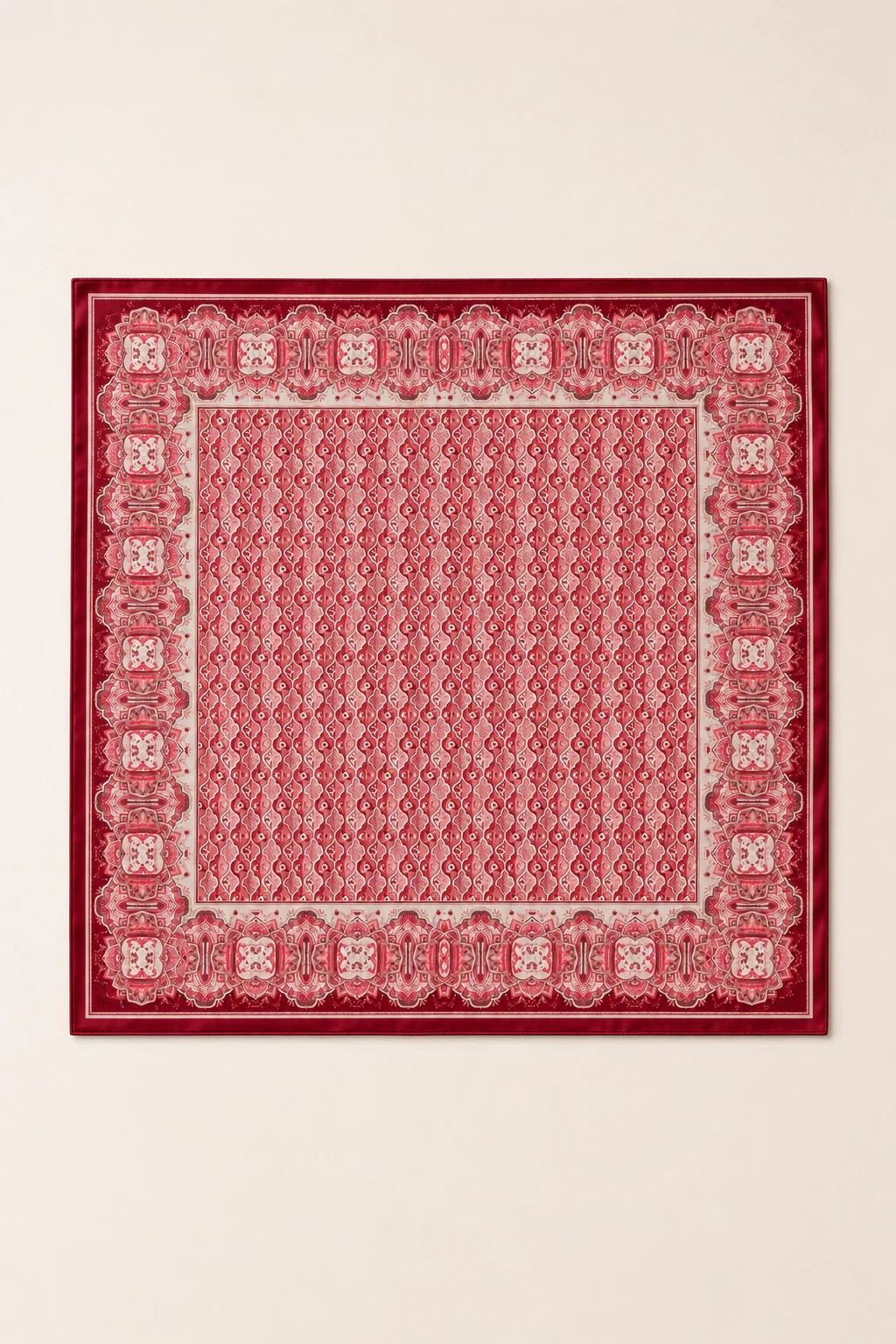 Armine Saf İpek Twill Eşarp 9518D 02 - Kırmızı 3
