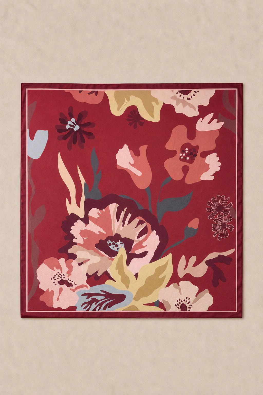 Harem Scarf Soft Pamuk Eşarp - Bordo 3