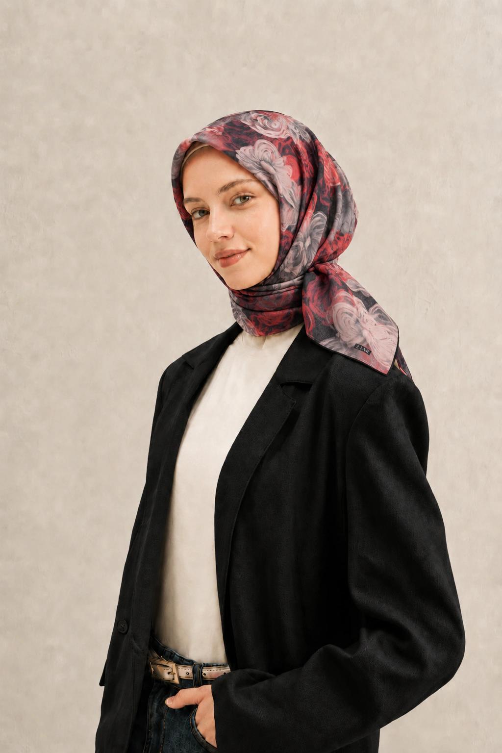 Zer Soft Pamuk Eşarp - Kırmızı