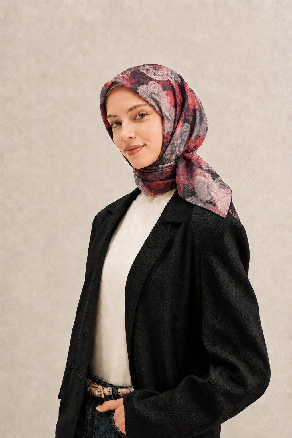 Zer Soft Pamuk Eşarp - Kırmızı 1