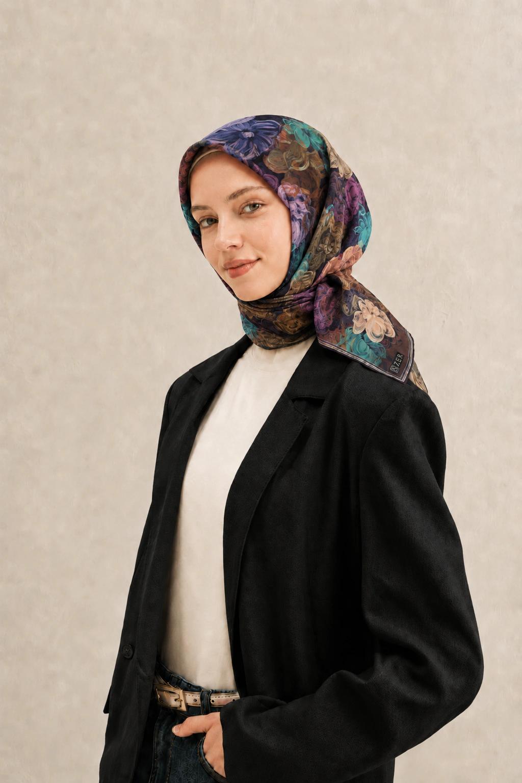 Zer Soft Pamuk Eşarp - Çok Renkli