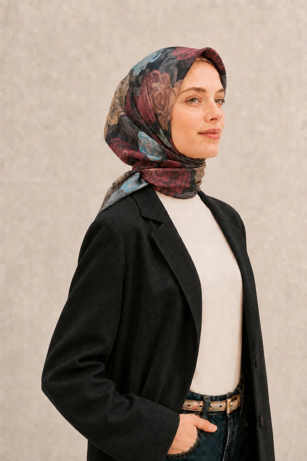 Zer Soft Pamuk Eşarp - Turkuaz 2