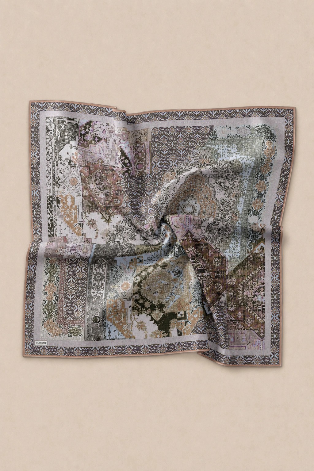 Monare Silkhome Eşarp - Etnik Patchwork - Vizon 3