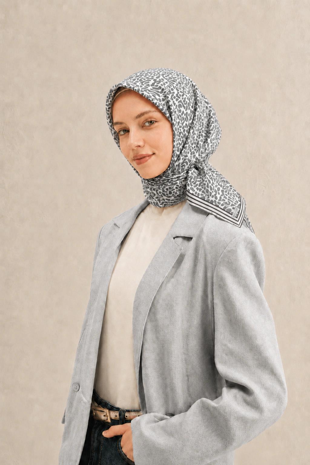 Monare Silkhome Eşarp - Soft Çizgi - Siyah