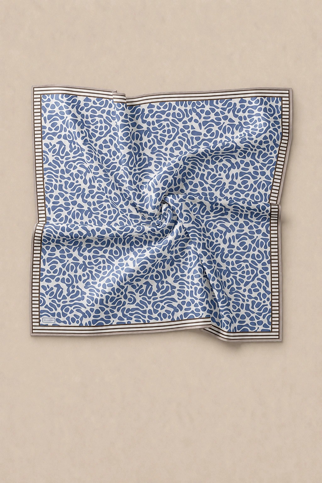 Monare Silkhome Eşarp - Soft Çizgi - Mavi 3