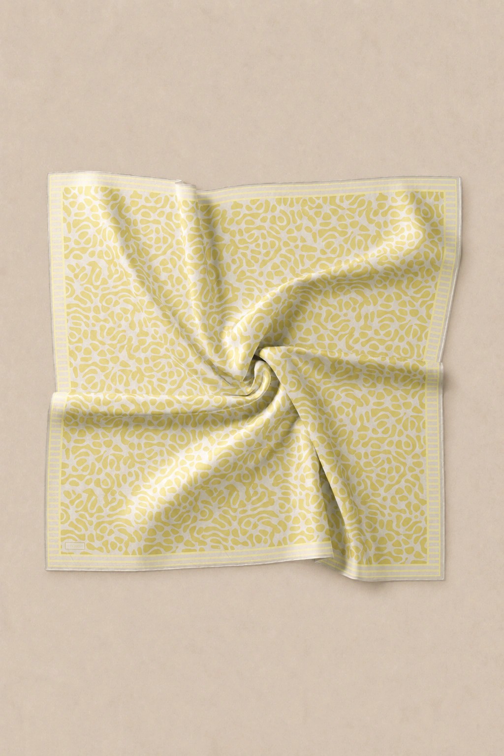 Monare Silkhome Eşarp - Soft Çizgi - Limon Sarı 3
