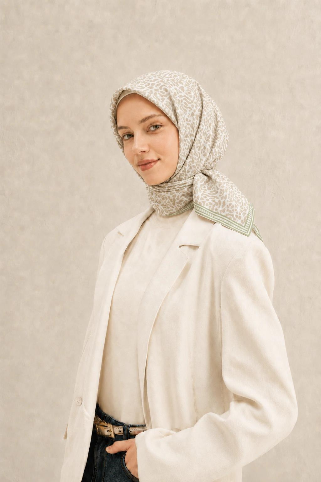 Monare Silkhome Eşarp - Soft Çizgi - Çağla Yeşili