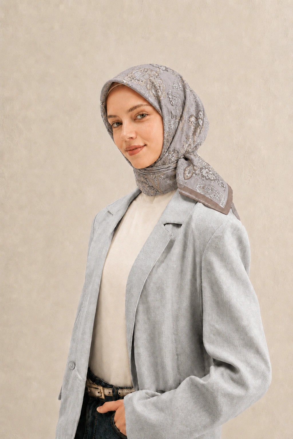 Belli Fresh Tensel Eşarp - Vizon 1