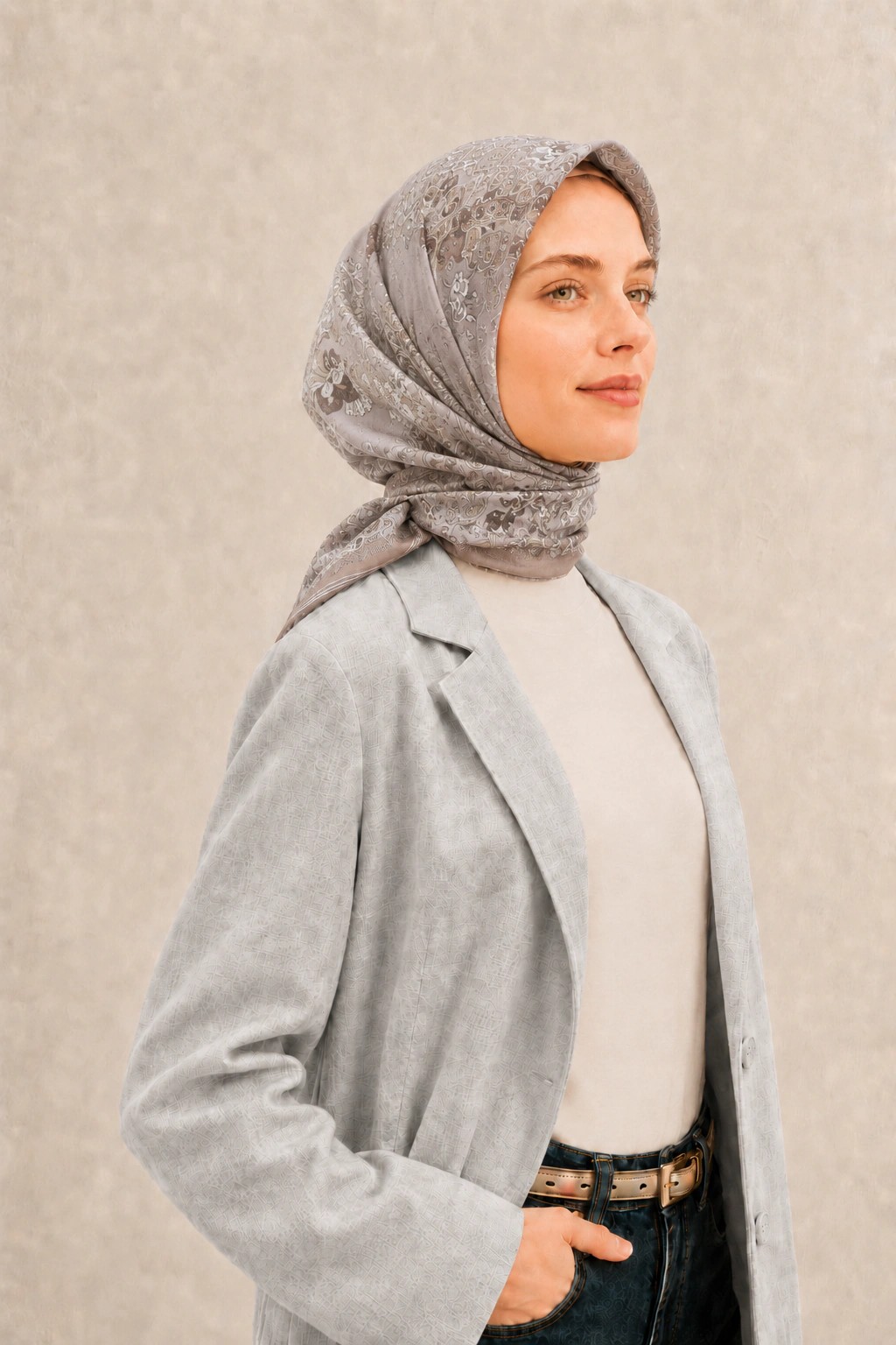 Belli Fresh Tensel Eşarp - Vizon 2