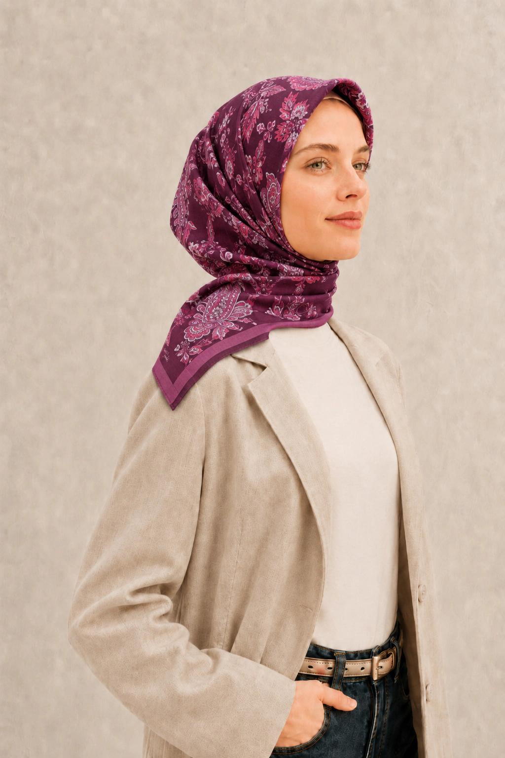 Belli Fresh Tensel Eşarp - Bordo 2