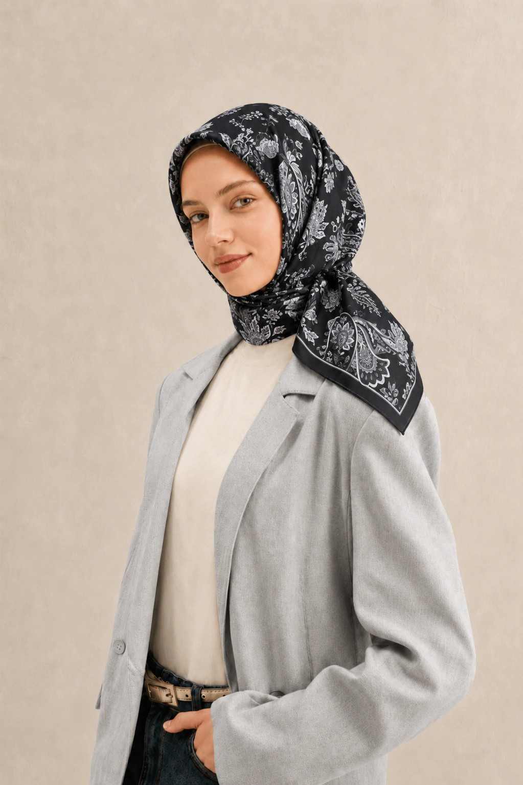 Belli Fresh Tensel Eşarp - Siyah 1